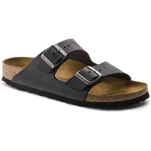NEW BIRKENSTOCK unisex arizona oiled leather sandal in black